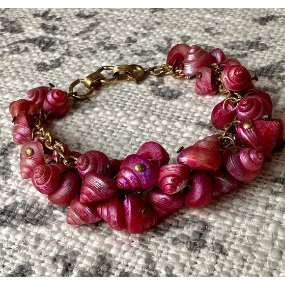 Vintage Bracelet Pink Shell 7" - Picture 11 of 12
